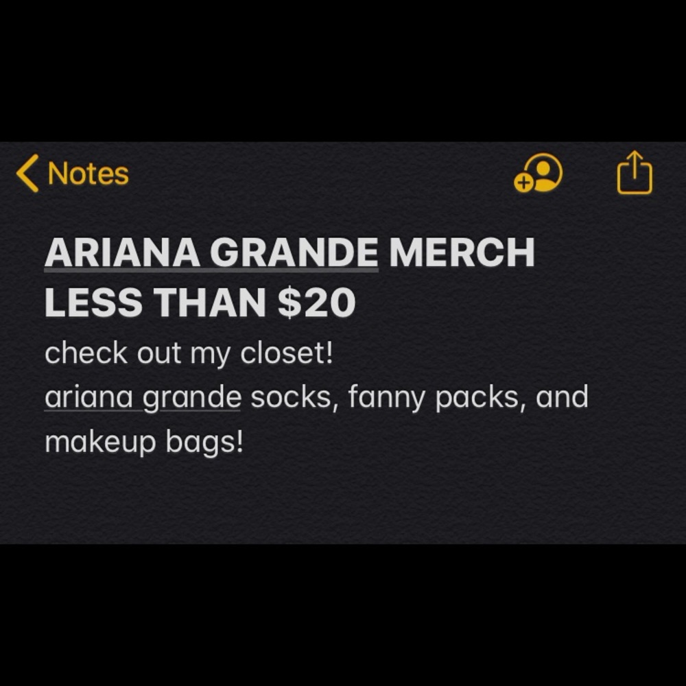 SWEETENER/ THANK U NEXT MERCH!! <$20 IN MY CLOSET